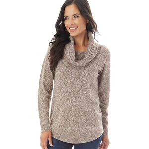 Heather Taupe Cowlneck Tunic Sweater